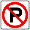 No Parking~ This sign tells drivers that they can