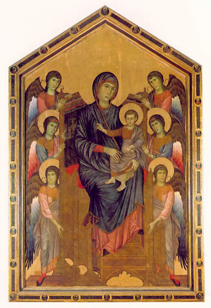 cimabue madonna enthroned with angels. Cimabue- Madonna Enthroned