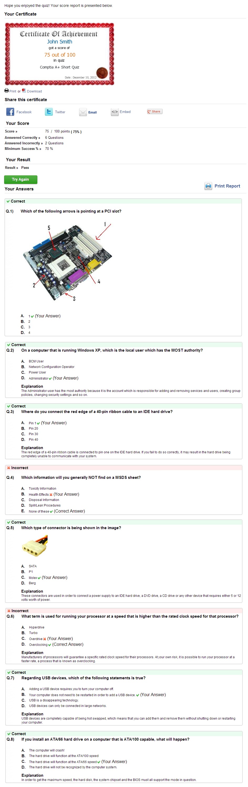 View Example Report