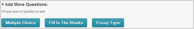 Add fill in the blanks questions