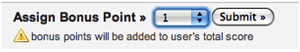 Assign bonus points at the end of quiz report
