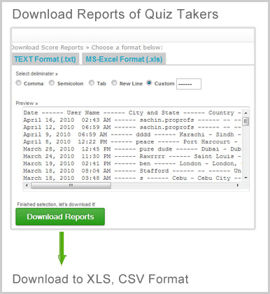 How to download score reports