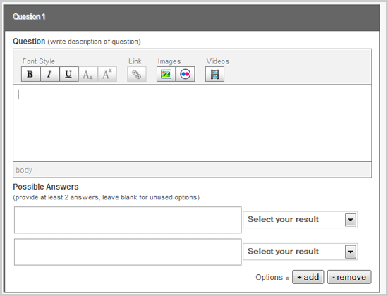 Adding Questions