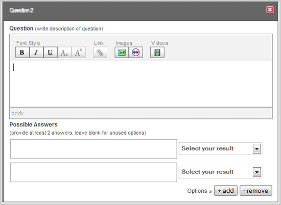 Adding Questions