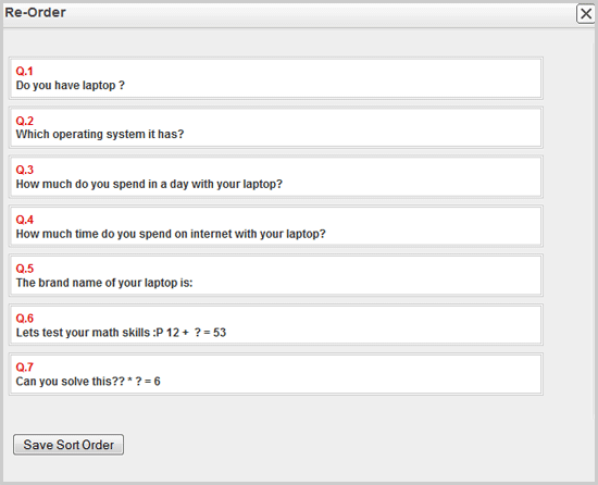 Questions List