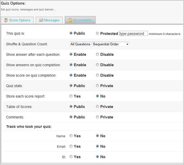 Accessibility Options Accessibility Options