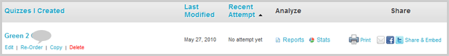 Reorder Quiz Questions - Find this option in Quiz Description Page