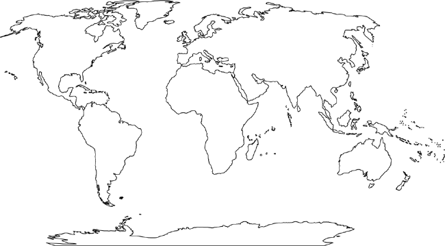 ... and label the seven continents and four oceans on a blank world map