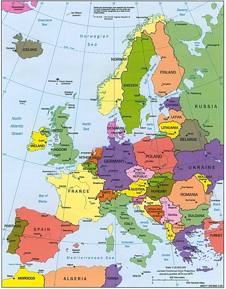 map of western europe with cities. Blank maps of europe 