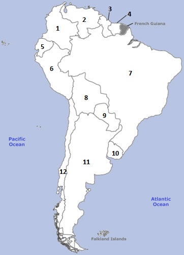Map Quiz Of South America Proprofs Quiz