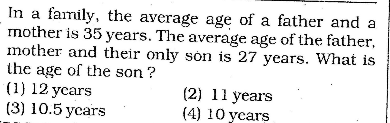 Online Test aptitude problems Based On Ages 5 ProProfs Quiz