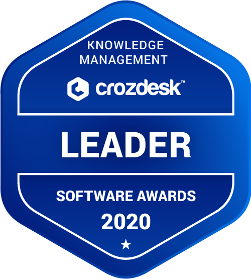 Winner: Best Knowledge Management Software Awards 2020, By Crozdesk