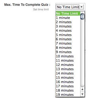 Max time to compare quiz
