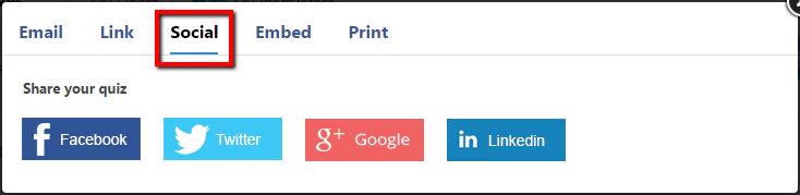 share quiz on social media