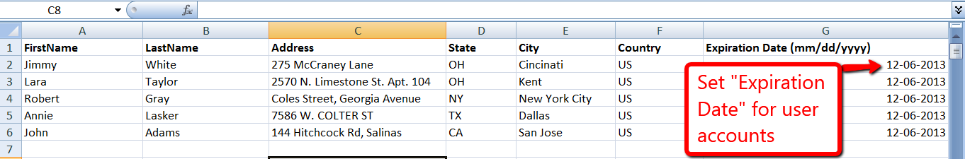 Set Expiration Date for User Accounts