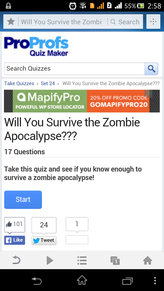 ProProfs Quiz Maker on Mobile