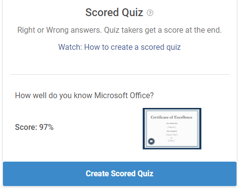 Create Scored Quiz