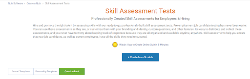 Skill assessment tests