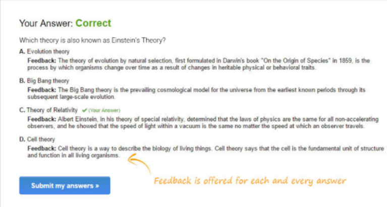 Add Feedacks in Your Revision Quizzes