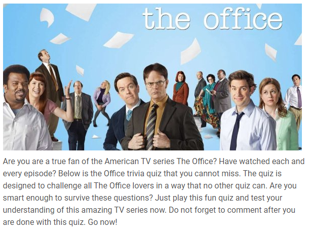 The Office- Ultimate Trivia Quiz For True Fans!