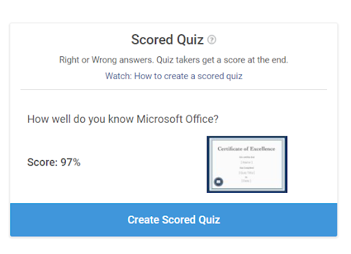 scored quiz