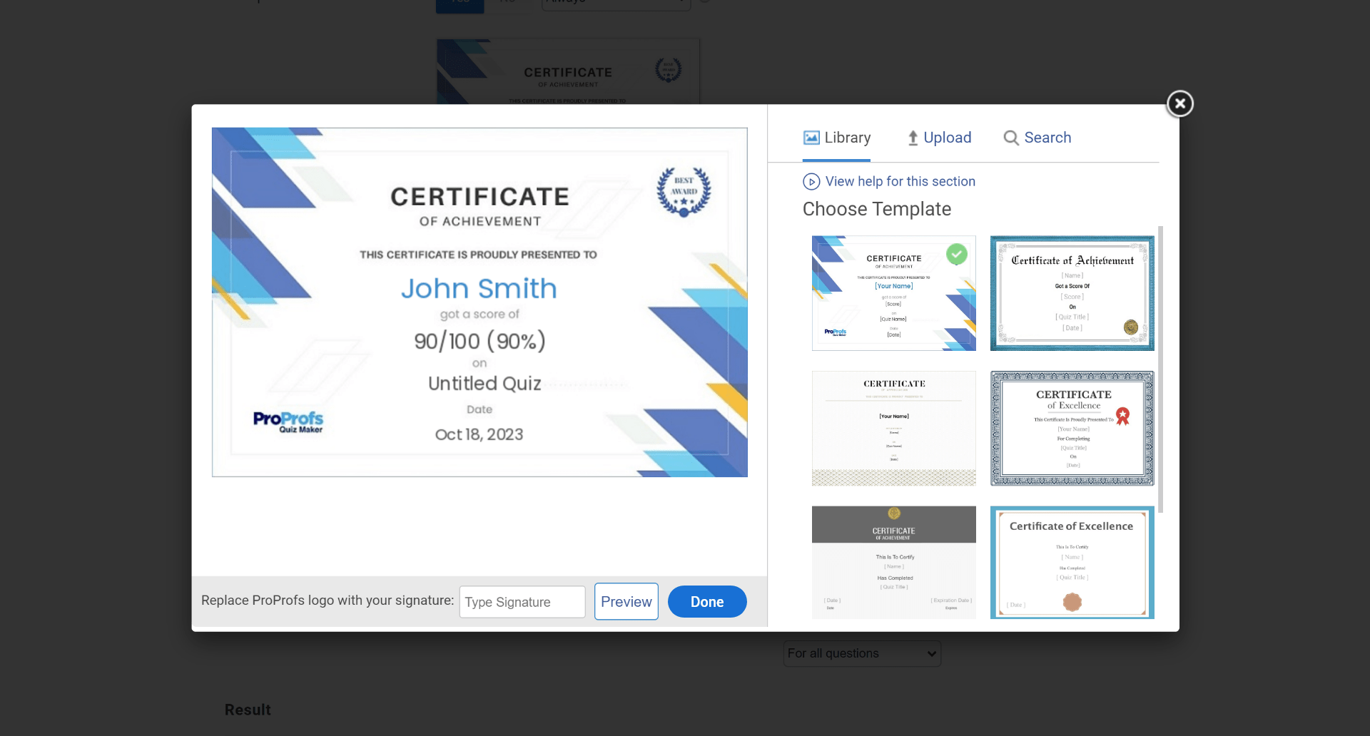 Setting Up Your Completion Certificates