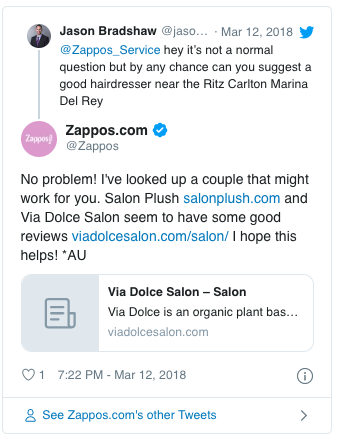 Zappos Tweet