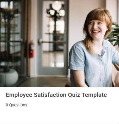 Employee Satisfaction Quiz Template