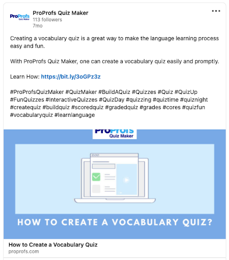 How to create a Vocabulary Quiz