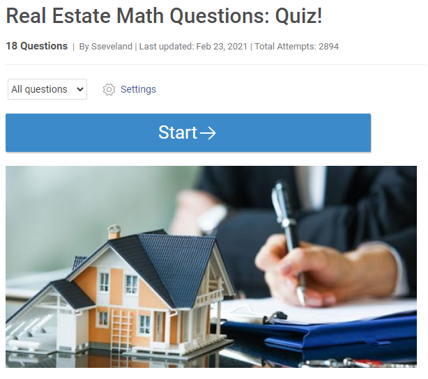 Real Estate Math Questions