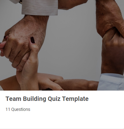 Team Building Quiz Templates