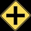Cross Road~ This sign lets drivers know that there is an intersection ahead.  