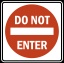 Do Not Enter~ This sign tells drivers not to enter this road because they will be going the wrong way.  