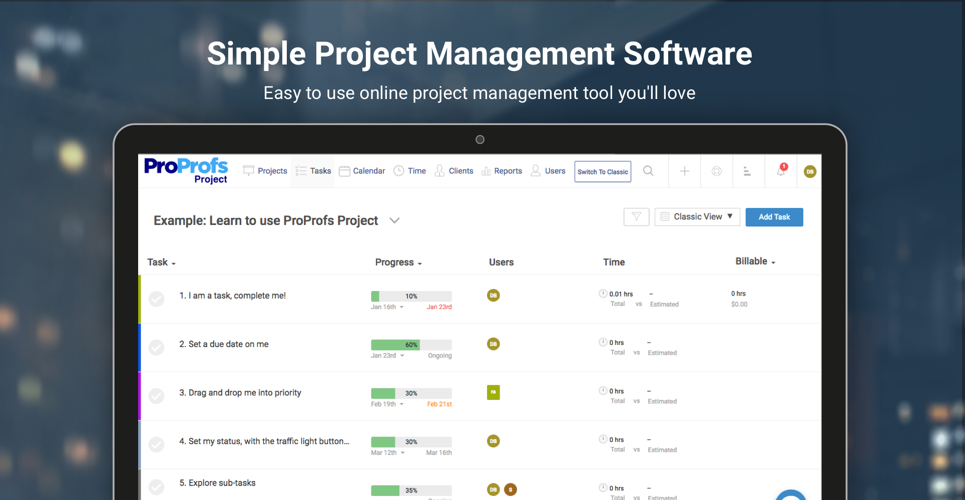 Online Project Management Software | ProProfs