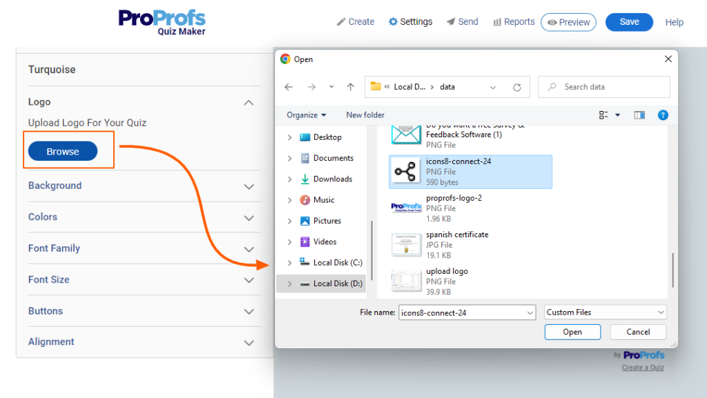 Configure settings and the theme