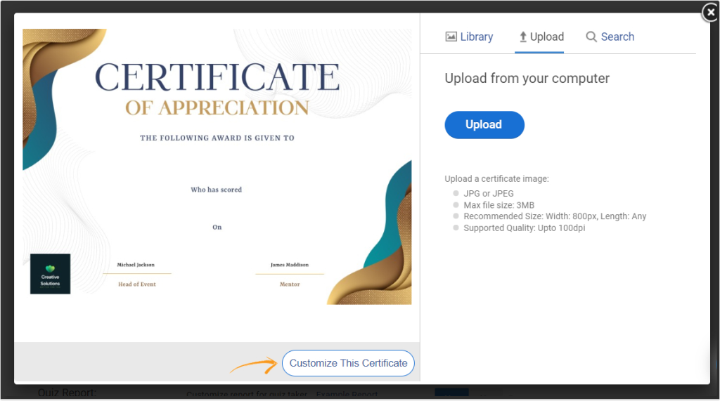 Setting Up Your Completion Certificates