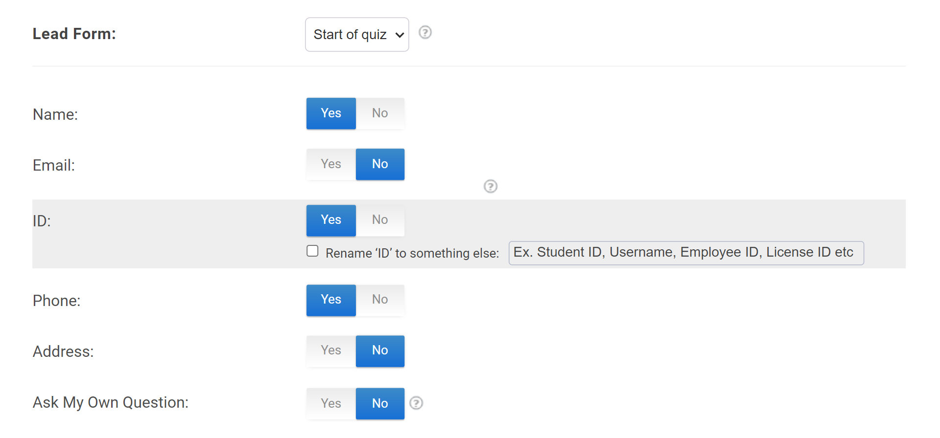 ProProfs Lead Form