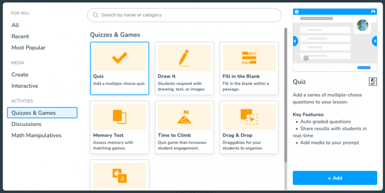 Nearpod dashboard