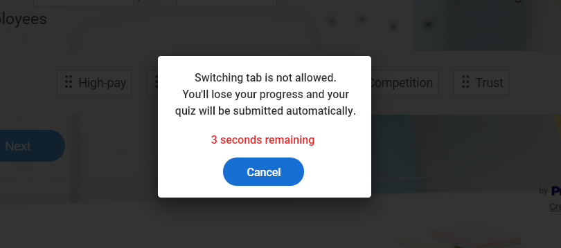 Disable Tab Browser Switching