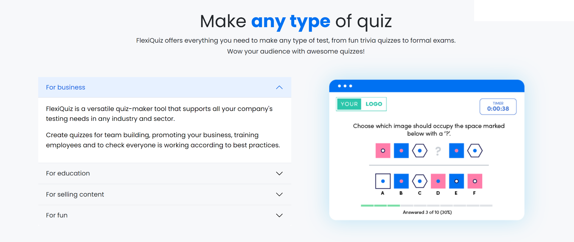 FlexiQuiz – Best for Live Quizzes 