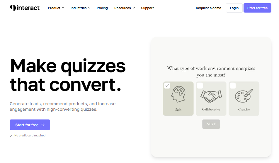 Interact Quiz Maker