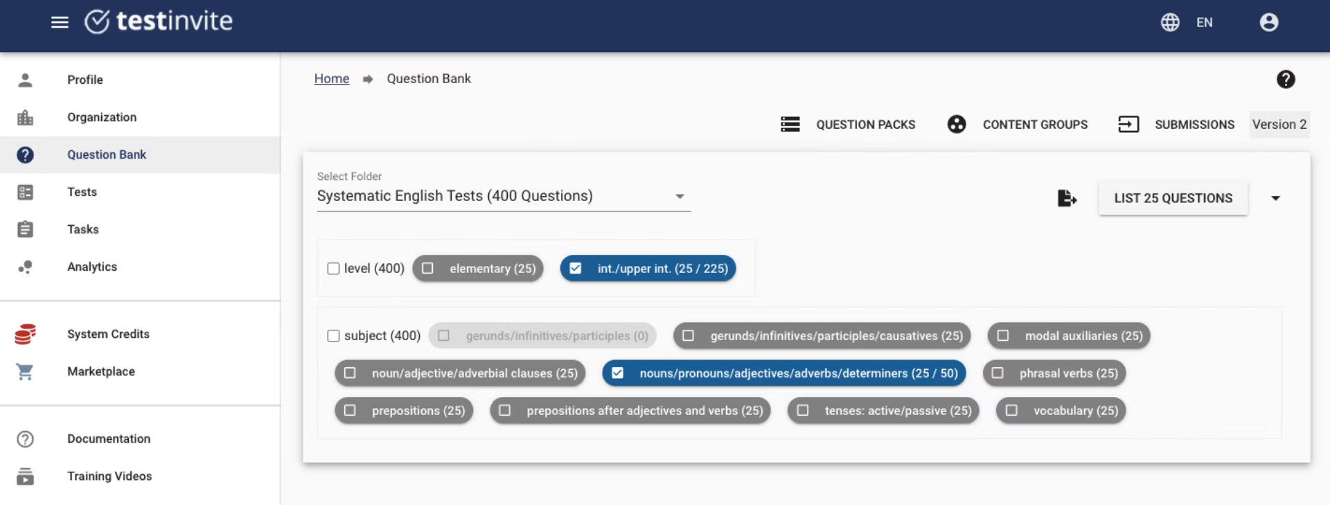 Testinvite - Best for Multi-Sectional Exams