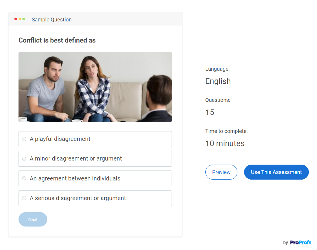 Conflict Resolution Quiz By ProProfs