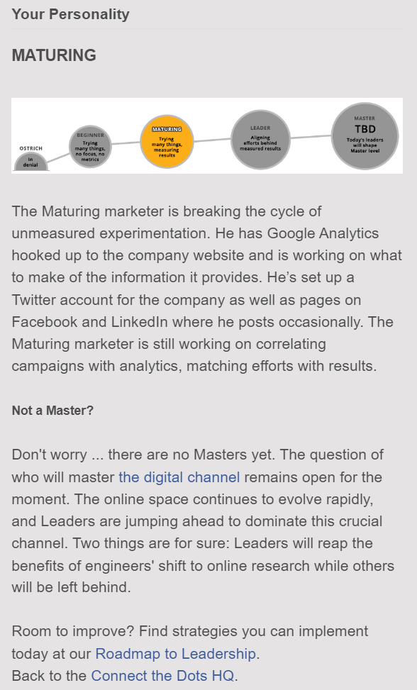 make the quiz results feel earned