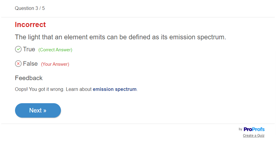PM Quiz Practical Feedback