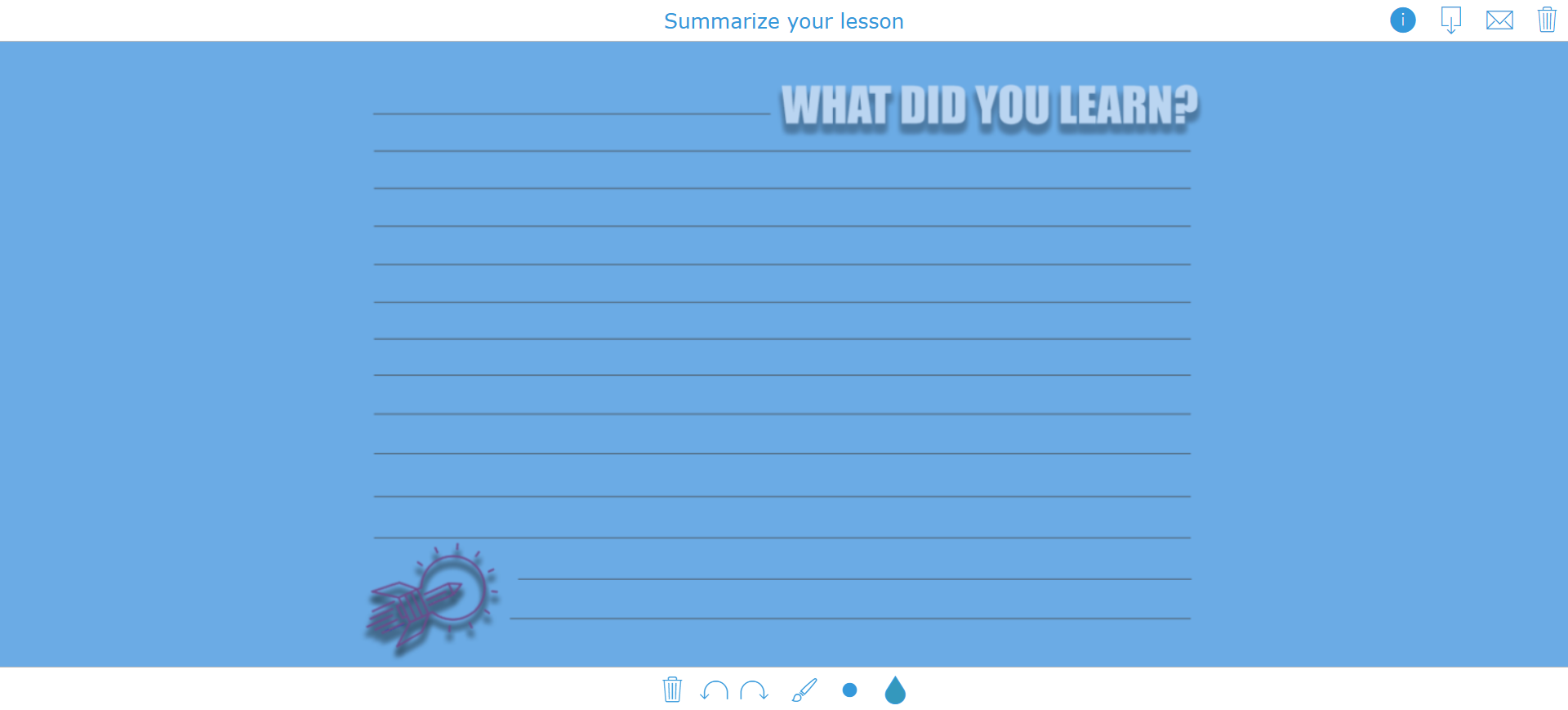 Exit ticket to assess student learning