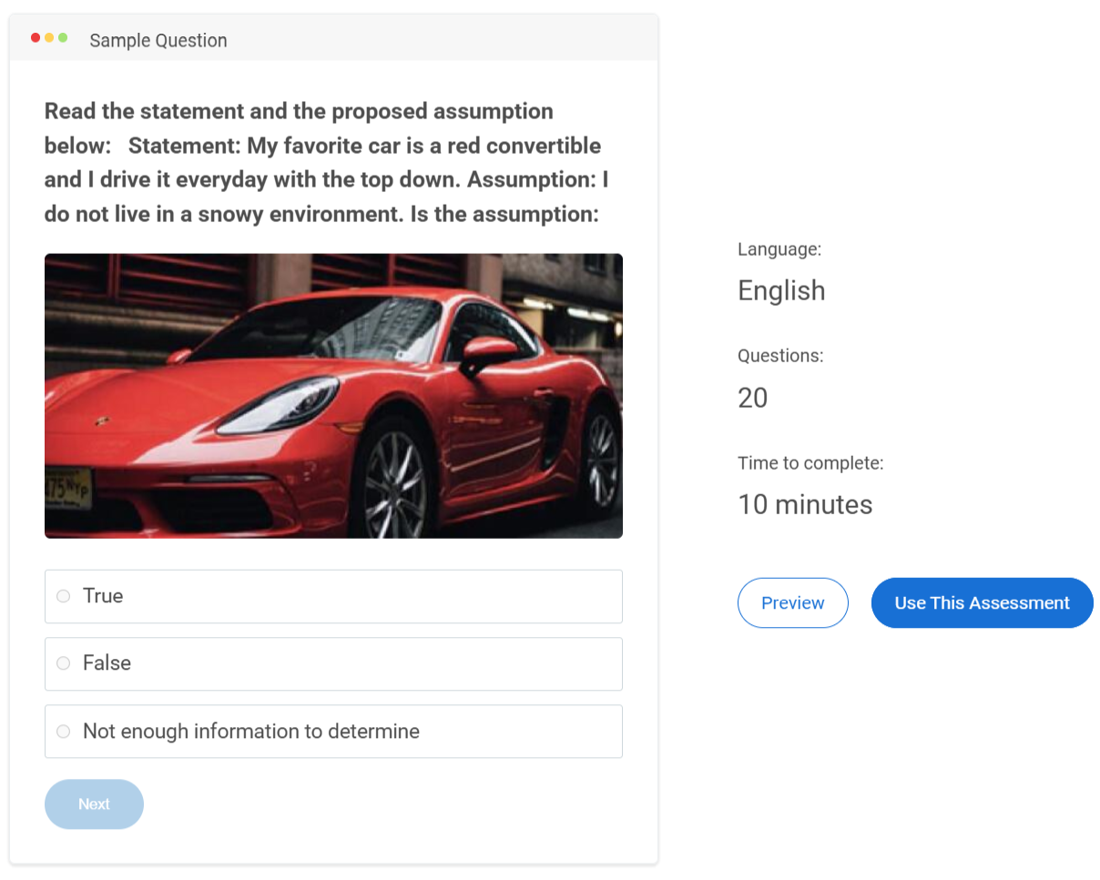 Cognitive Ability Tests