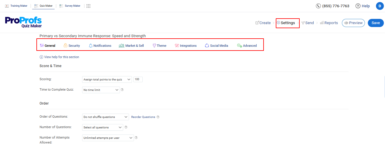 Configure Your Quiz Settings