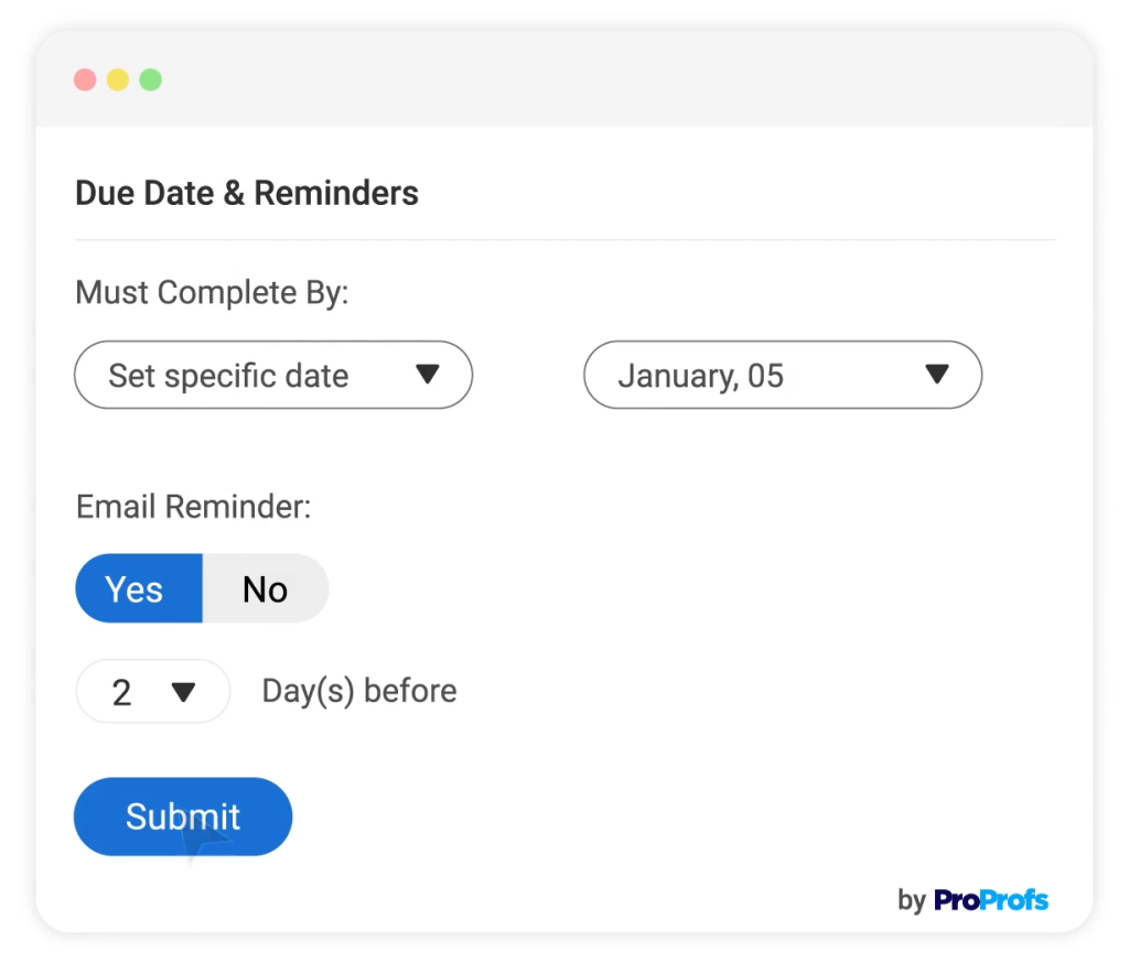 Improve employee engagement - Email reminder - ProProfs Quiz Maker