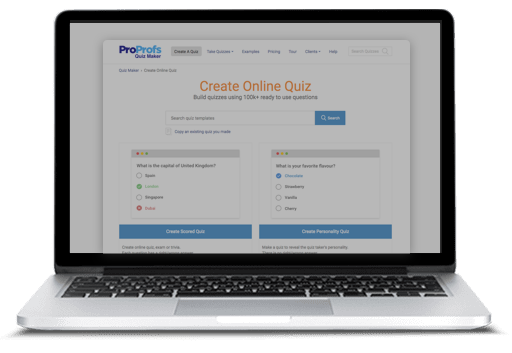 create online tests using proprofs quiz maker